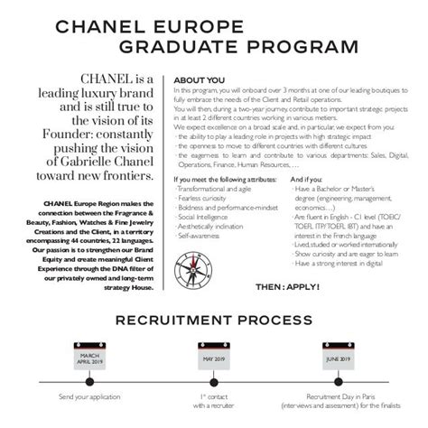 chanel graduate program|chanel masters programs.